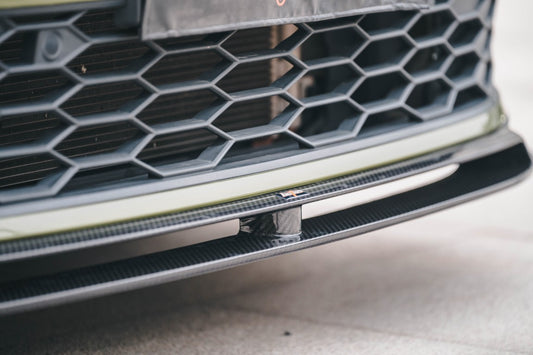 Volkswagen GTI & R-line MK8 2022-ON with Aftermarket Parts - V2 Style Pre-preg Carbon Fiber Front Lip from BCTXE Tuning