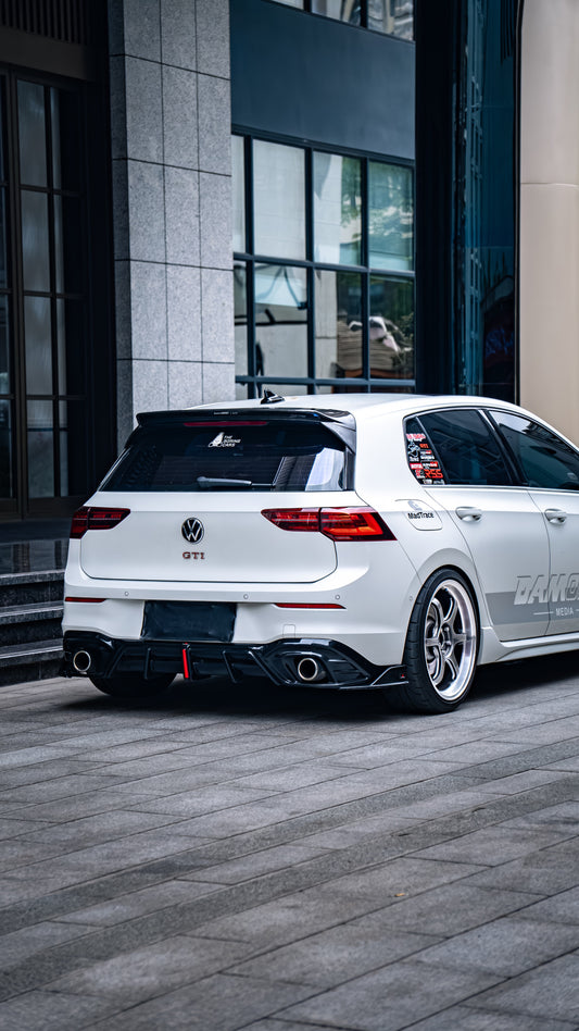 Volkswagen GTI MK8 MK8.5 2022-ON with Aftermarket Parts - Plustic Rear Diffuser ABS from ArmorExtend