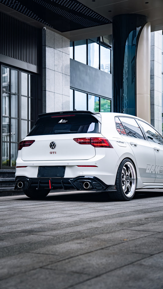 Volkswagen GTI MK8 MK8.5 2022-ON with Aftermarket Parts - Plustic Rear Diffuser ABS from ArmorExtend