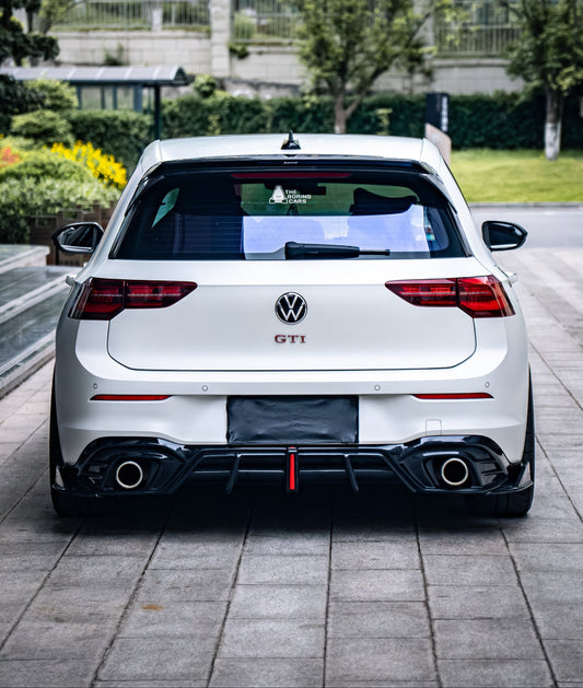 Volkswagen GTI MK8 MK8.5 2022-ON with Aftermarket Parts - Plustic Rear Diffuser ABS from ArmorExtend