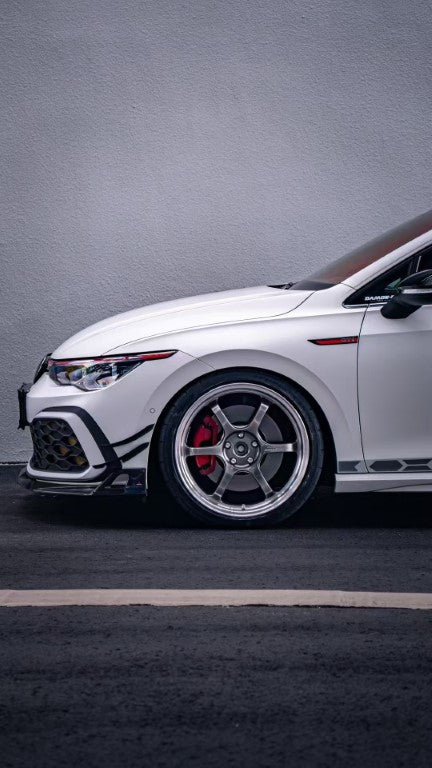 Volkswagen GTI & R-line MK8 2022 2023 2024 with Aftermarket Parts - AE Style Front Lip Carbon Fiber from ArmorExtend