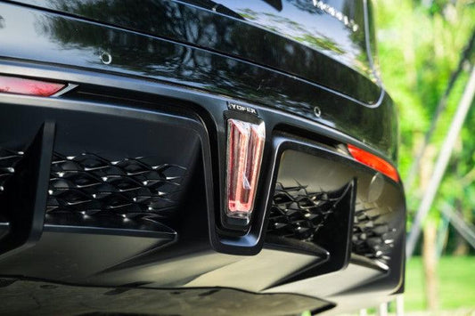 Tesla Model Y / Performance 2021-ON with Aftermarket Parts - Loong Flames Max Rear Diffuser PP from Yofer USA
