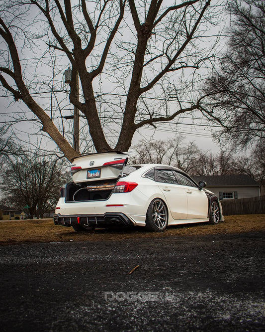 Honda Civic 11th Gen FE1 FE2 FE4 2022-ON with Aftermarket Parts - Rear Diffuser & Canards PP from Yofer USA