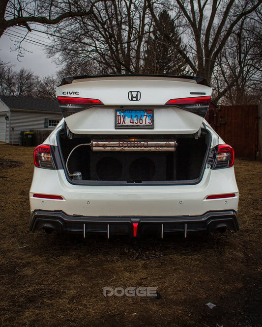 Honda Civic 11th Gen FE1 FE2 FE4 2022-ON with Aftermarket Parts - Rear Diffuser & Canards PP from Yofer USA