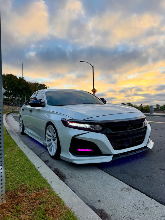 Honda Accord 10th Gen Pre-facelift 2018-2020 with Aftermarket Parts - Front Bumper PP from Yofer USA