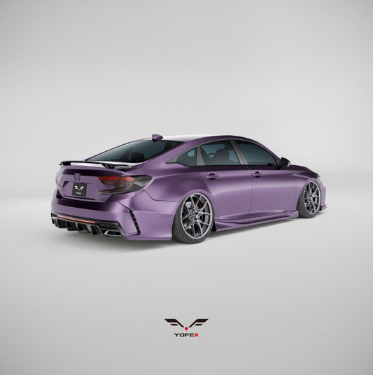Honda Accord 10th 10.5th Gen 2018-2022 with Aftermarket Parts - Rear Bumper PP from Yofer USA