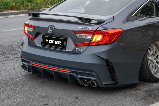 Honda Accord 10th 10.5th Gen 2018-2022 with Aftermarket Parts - Rear Bumper PP from Yofer USA