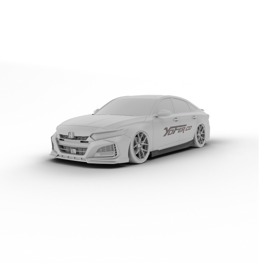Honda Accord 10th 10.5th Gen 2018-2022 with Aftermarket Parts - Side Skirts PP from Yofer USA