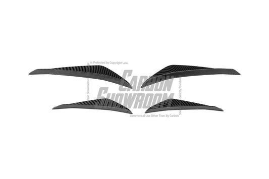 Honda Accord 10th 10.5th Gen 2018-2022 with Aftermarket Parts - Front Bumper Canards ABS from Yofer USA