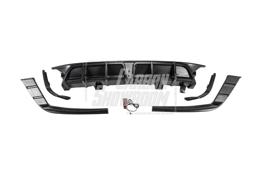 Honda Accord 10th 10.5th Gen 2018-2022 with Aftermarket Parts - V2 Style Rear Diffuser & Rear Canards PP from Yofer USA