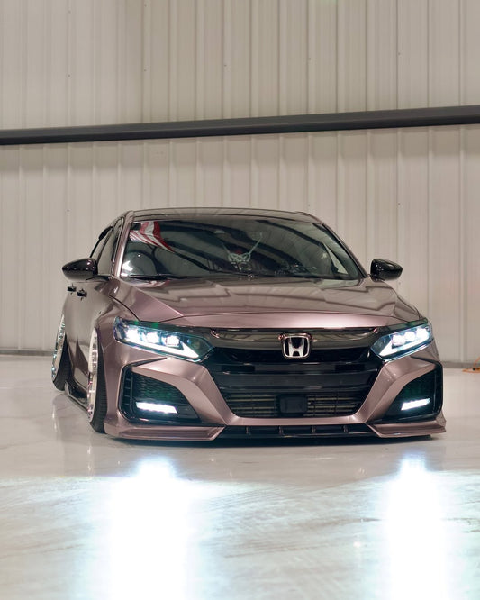 Honda Accord 10th Gen Pre-facelift 2018-2020 with Aftermarket Parts - Front Bumper PP from Yofer USA