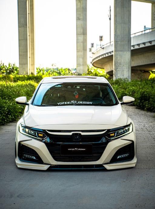 Honda Accord 10th Gen Pre-facelift 2018-2020 with Aftermarket Parts - Front Bumper PP from Yofer USA