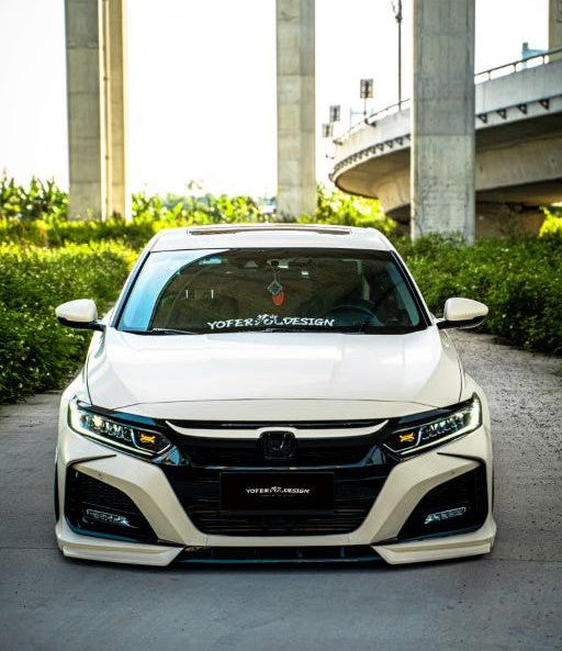 Honda Accord 10th Gen Pre-facelift 2018-2020 with Aftermarket Parts - Front Bumper PP from Yofer USA