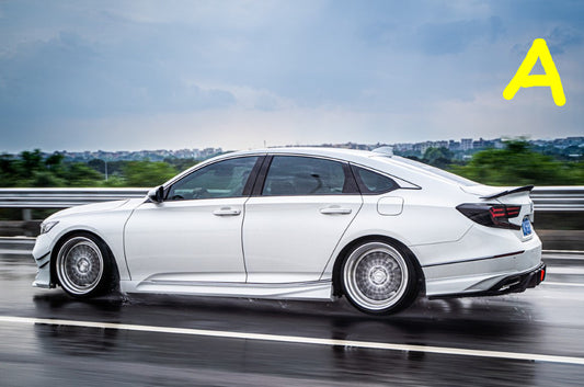 Honda Accord 10th 10.5th Gen 2018-2022 with Aftermarket Parts - V2 Style Rear Diffuser & Rear Canards PP from Yofer USA