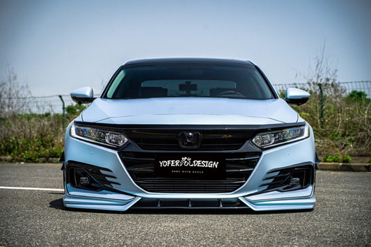 Honda Accord 10th 10.5th Gen 2018-2022 with Aftermarket Parts - Front Bumper Canards ABS from Yofer USA