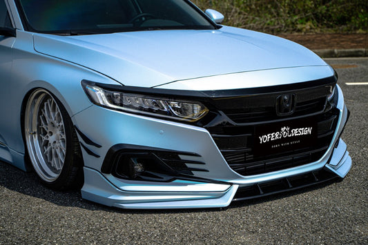 Honda Accord 10th 10.5th Gen 2018-2022 with Aftermarket Parts - Front Bumper Canards ABS from Yofer USA