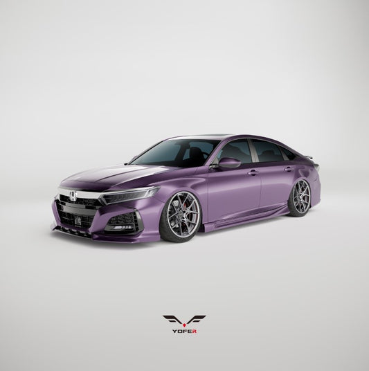 Honda Accord 10th Gen Pre-facelift 2018-2020 with Aftermarket Parts - Front Lip PP from Yofer USA