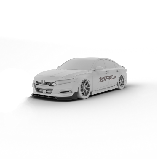 Honda Accord 10th Gen Pre-facelift 2018-2020 with Aftermarket Parts - Front Lip PP from Yofer USA