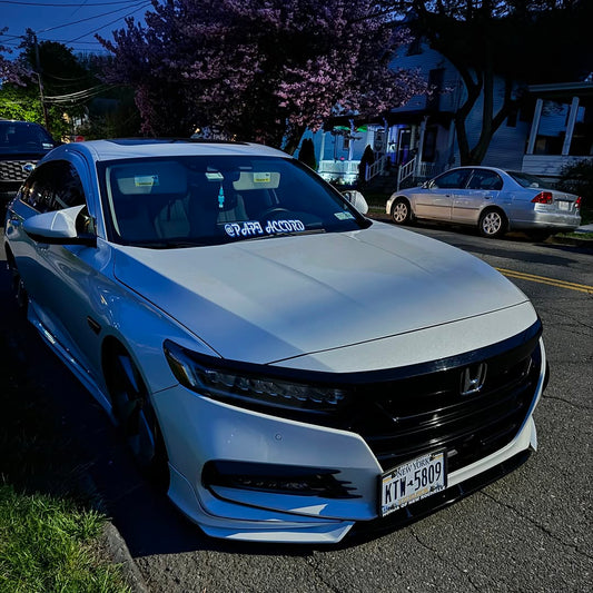 Honda Accord 10th Gen Pre-facelift 2018-2020 with Aftermarket Parts - Front Lip PP from Yofer USA