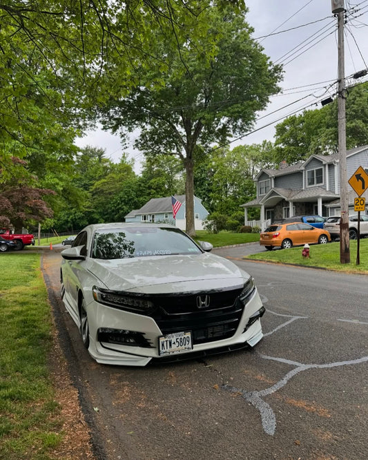 Honda Accord 10th Gen Pre-facelift 2018-2020 with Aftermarket Parts - Front Lip PP from Yofer USA
