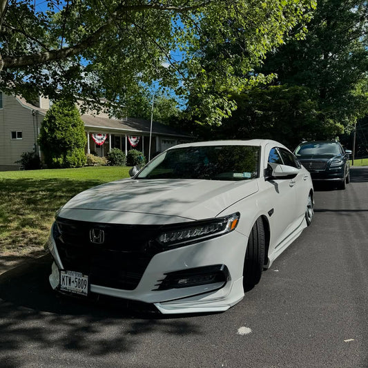 Honda Accord 10th Gen Pre-facelift 2018-2020 with Aftermarket Parts - Front Lip PP from Yofer USA