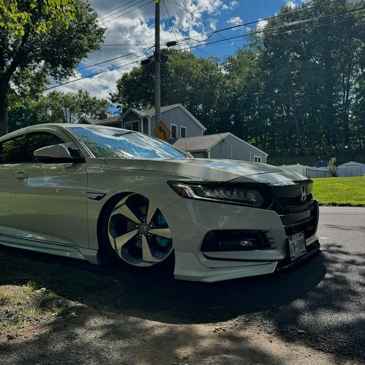 Honda Accord 10th Gen Pre-facelift 2018-2020 with Aftermarket Parts - Front Lip PP from Yofer USA