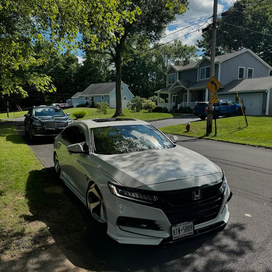Honda Accord 10th Gen Pre-facelift 2018-2020 with Aftermarket Parts - Front Lip PP from Yofer USA