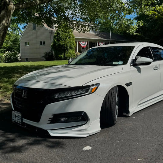 Honda Accord 10th Gen Pre-facelift 2018-2020 with Aftermarket Parts - Front Lip PP from Yofer USA