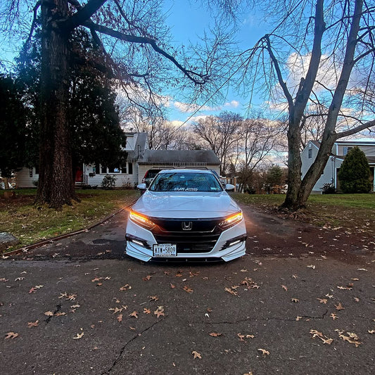 Honda Accord 10th Gen Pre-facelift 2018-2020 with Aftermarket Parts - Front Lip PP from Yofer USA