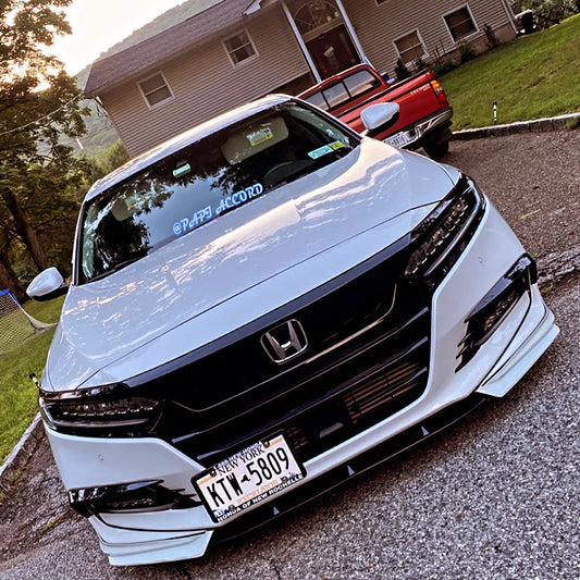 Honda Accord 10th Gen Pre-facelift 2018-2020 with Aftermarket Parts - Front Lip PP from Yofer USA