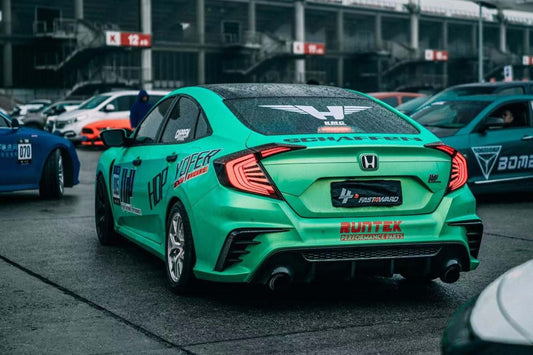 Honda Civic 10th Gen FC1 FC2 FC5 FC6 2016-2021 & Civic 10th Gen FK7 2017-2021 with Aftermarket Parts - Side Skirts PP from Yofer USA