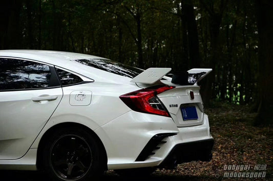 Honda Civic 10th Gen FC1 FC2 FC5 FC6 2016-2021 with Aftermarket Parts - Rear Spoiler ABS from Yofer USA
