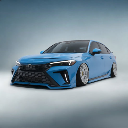 Honda Civic 11th 11.5th Gen FE1 FE2 FE4 2022-ON & Civic 11th 11.5th Gen FL1 FL2 FL4 2022-ON with Aftermarket Parts - V1 Front Bumper PP Polypropylene from Yofer USA