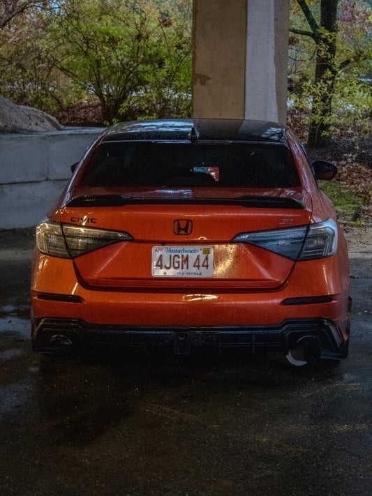 Honda Civic 11th Gen FE1 FE2 FE4 2022-ON with Aftermarket Parts - Rear Diffuser & Canards PP from Yofer USA