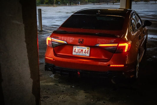 Honda Civic 11th Gen FE1 FE2 FE4 2022-ON with Aftermarket Parts - Rear Diffuser & Canards PP from Yofer USA