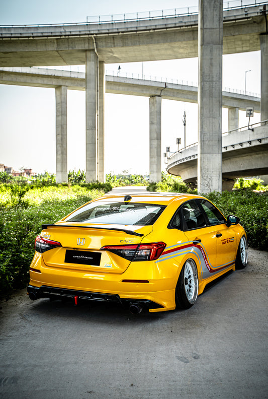 Honda Civic 11th Gen FE1 FE2 FE4 2022-ON with Aftermarket Parts - V3 Style Rear Spoiler ABS from Yofer USA