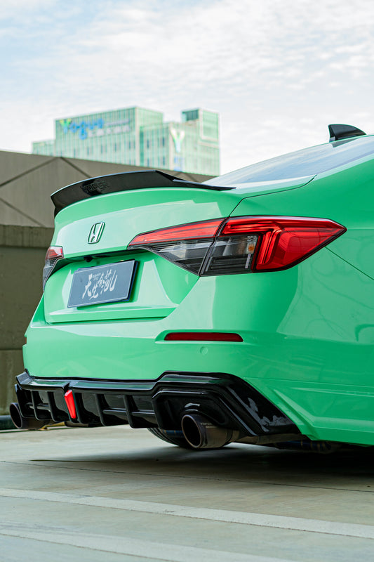 Honda Civic 11th Gen FE1 FE2 FE4 2022-ON with Aftermarket Parts - Rear Diffuser & Canards PP from Yofer USA