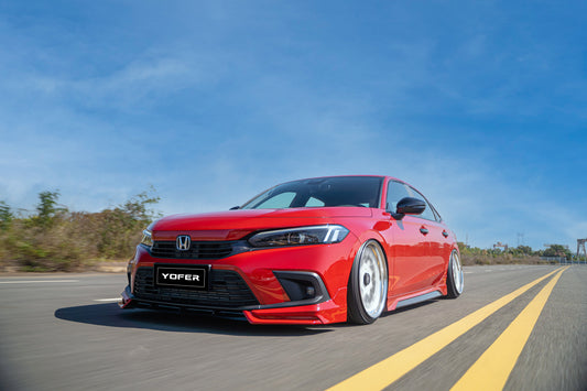 Honda Civic 11th Gen FE1 FE2 FE4 2022-ON Sedan with Aftermarket Parts - Package A PP Polypropylene & ABS from Yofer USA