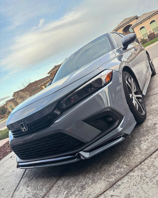 Honda Civic 11th Gen FE1 FE2 FE4 2022-ON & Civic 11th Gen FL1 FL2 FL4 2022-ON with Aftermarket Parts - V1 Style Front Lip Spliter PP from Yofer USA