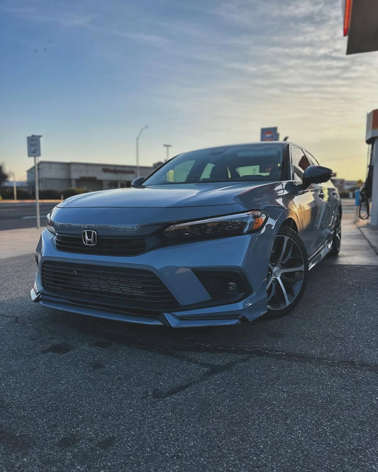Honda Civic 11th Gen FE1 FE2 FE4 2022-ON & Civic 11th Gen FL1 FL2 FL4 2022-ON with Aftermarket Parts - V1 Style Front Lip Spliter PP from Yofer USA