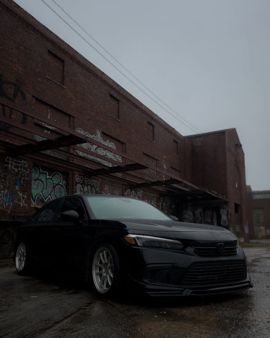 Honda Civic 11th Gen FE1 FE2 FE4 2022 2023 2024 & Civic 11th Gen FL1 FL2 FL4 2022 2023 2024 with Aftermarket Parts - V1 Front Lip Splitter PP from Yofer USA