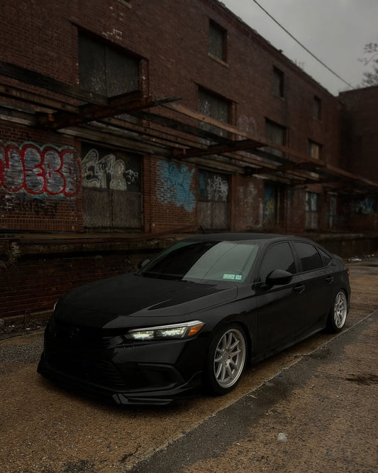 Honda Civic 11th Gen FE1 FE2 FE4 2022 2023 2024 & Civic 11th Gen FL1 FL2 FL4 2022 2023 2024 with Aftermarket Parts - V1 Front Lip Splitter PP from Yofer USA