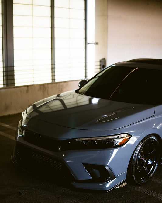 Honda Civic 11th Gen FE1 FE2 FE4 2022-ON & Civic 11th Gen FL1 FL2 FL4 2022-ON with Aftermarket Parts - V2 Style Front Lip Spliter PP from Yofer USA