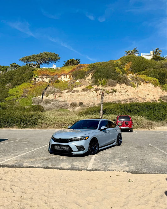 Honda Civic 11th Gen FE1 FE2 FE4 2022-ON & Civic 11th Gen FL1 FL2 FL4 2022-ON with Aftermarket Parts - V2 Style Front Lip Spliter PP from Yofer USA
