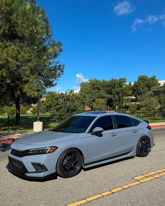 Honda Civic 11th Gen FE1 FE2 FE4 2022-ON & Civic 11th Gen FL1 FL2 FL4 2022-ON with Aftermarket Parts - V2 Style Front Lip Spliter PP from Yofer USA