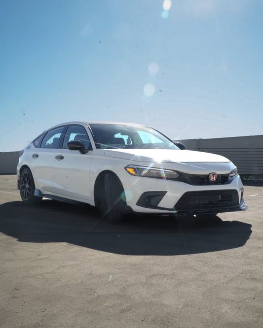 Honda Civic 11th Gen FE1 FE2 FE4 2022 2023 2024 & Civic 11th Gen FL1 FL2 FL4 2022 2023 2024 with Aftermarket Parts - V1 Front Lip Splitter PP from Yofer USA