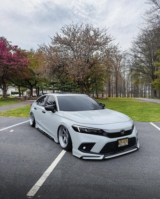 Honda Civic 11th Gen FE1 FE2 FE4 2022-ON & Civic 11th Gen FL1 FL2 FL4 2022-ON with Aftermarket Parts - V1 Style Front Lip Spliter PP from Yofer USA
