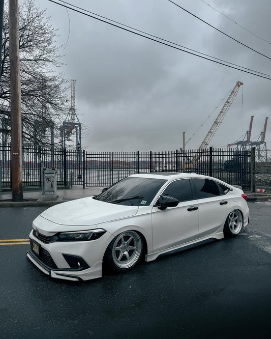 Honda Civic 11th Gen FE1 FE2 FE4 2022-ON & Civic 11th Gen FL1 FL2 FL4 2022-ON with Aftermarket Parts - V1 Style Front Lip Spliter PP from Yofer USA