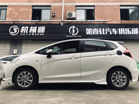 Honda Fit 3rd Gen GK3 GK4 GK5 GK6 GK7 GH7 GP5 GP6 2018 2019 2020 with Aftermarket Parts - Side Skirts PP from Yofer USA