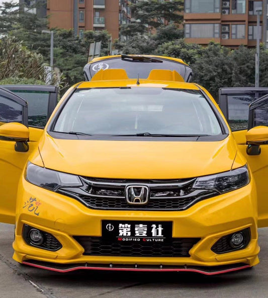 Honda Fit 3rd Gen GK3 GK4 GK5 GK6 GK7 GH7 GP5 GP6 2018 2019 2020 with Aftermarket Parts - Front Lip Splitter PP from Yofer USA